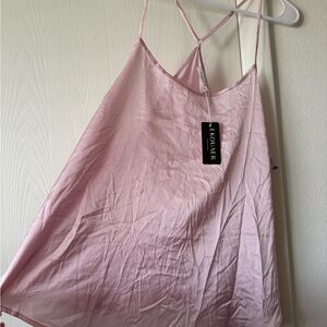 Pink Spaghetti Strap Top by Fowler